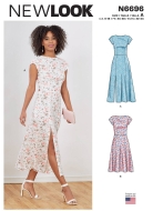 dress sewing pattern for women newlook 6696 sewing...