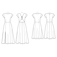geschlitzes Kleid Schnittmuster NewLook 6696 DIY zum nähen