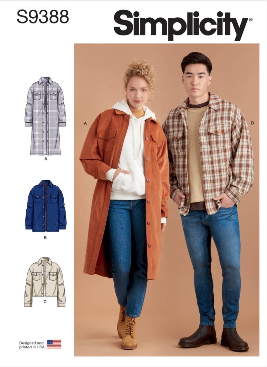 Jacke Schnittmuster für Damen Simplicity 9388 mit Nähanleitung