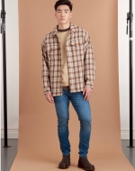 Schnittmuster modischer Unisex Hemdmantel, Hemdjacke Simplicity 9388  Gr. XS-XXL 30-52 (DE 40-62) Herr