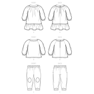 warm childrens combinations paper sewing pattern...