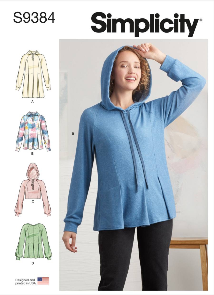 Pullover Schnittmuster für Damen Simplicity 9384 mit Nähanleitung