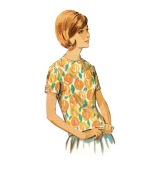 Sewing pattern Misses top, vintage 1960s blouse shirt Simplicity 9386