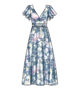 Sewing pattern Misses dress with V-neck Simplicity 9475