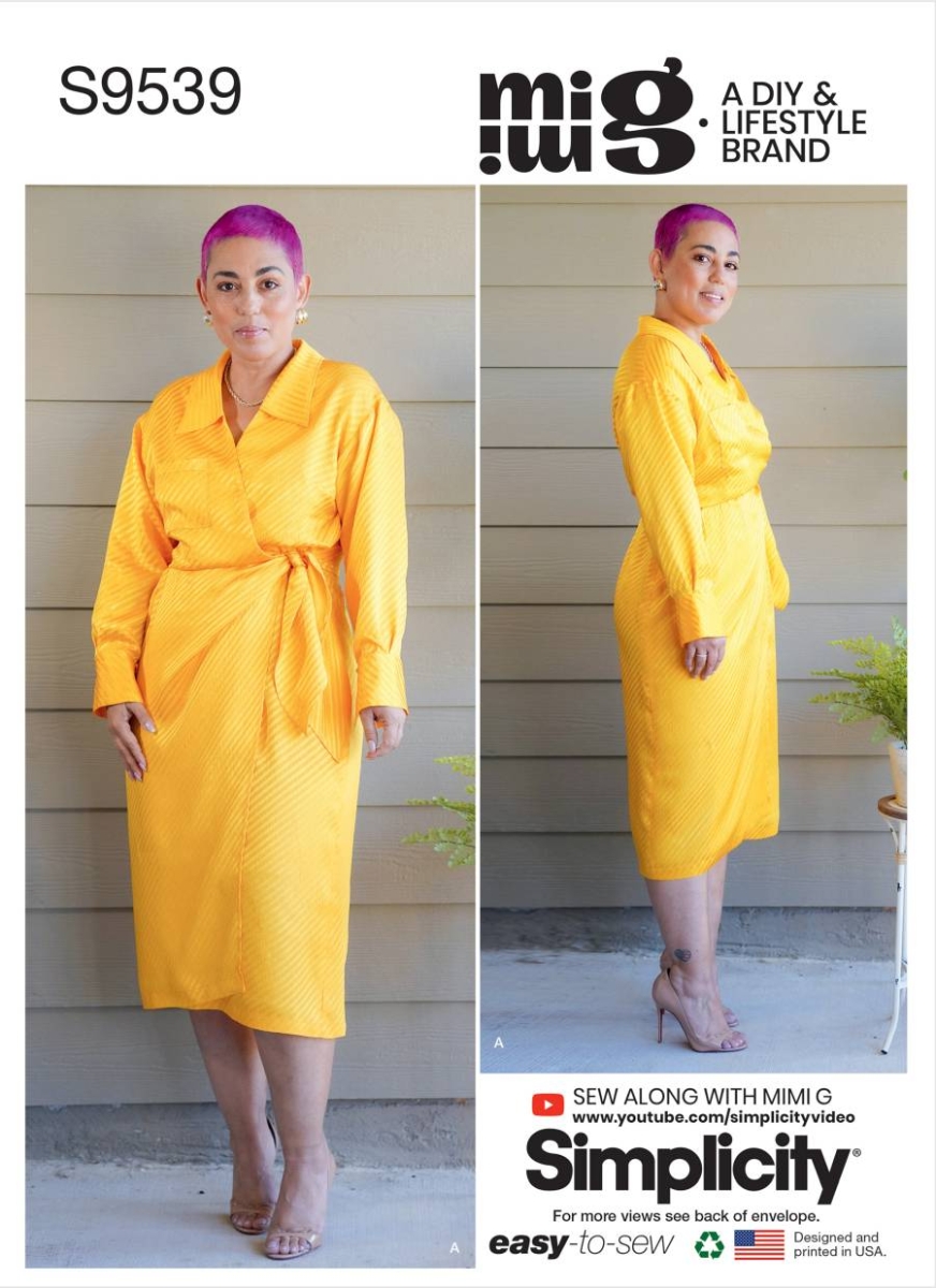 Kleid Schnittmuster für Damen Simplicity 9539 mit Nähanleitung