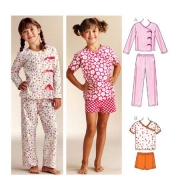 sewing pattern KwikSew 3831 Pyjama Kinder XS-XL 4-14 (104-156)