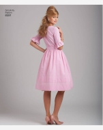 englisches Schnittmuster zauberhaftes Damenkleid, Vintagekleid 60er Jahre Simplicity 8591  Gr. 30-46