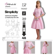 englisches Schnittmuster Damenkleid, Vintagekleid 60er Jahre Gr. P5 12-20 (DE 38-46) Nr. 8591 von Simplicity