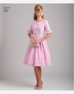 englisches Schnittmuster Damenkleid, Vintagekleid 60er Jahre Gr. P5 12-20 (DE 38-46) Nr. 8591 von Simplicity