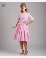 englisches Schnittmuster Damenkleid, Vintagekleid 60er Jahre Gr. P5 12-20 (DE 38-46) Nr. 8591 von Simplicity