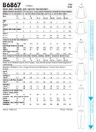 Schnittmuster angenehme Jerseykombination für die ganze Familie Butterick 6867Gr. Kinder 3-12 (DE 98-146) Unisex S-XL (DE 44-58)