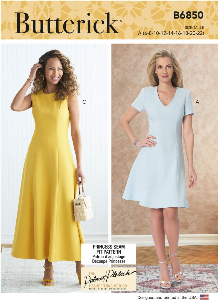 Kleid Schnittmuster für Damen Butterick 6850 mit Nähanleitung