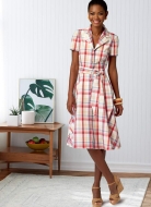 Schnittmuster klassisches Blusenkleid, Damenkleid Palmer/Pletsch Butterick 6843 Gr. 34-50