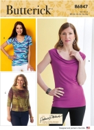 Shirt Schnittmuster für Damen Butterick 6847 mit...