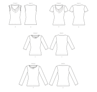 modisches Shirt Schnittmuster Butterick 6847 DIY zum nähen
