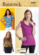 Shirts Schnittmuster Butterick 6847 mittel zu nähen