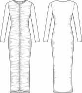 langes Kleid digitales Schnittmuster Juliana Martejevs...