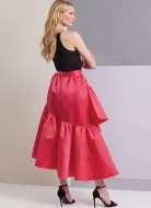 Schnittmuster schwungvoller Damenrock, Volantrock Vogue 1957 Gr. 34-52