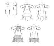 Sewing pattern Misses dress, Blouse dress with slip...