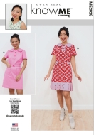 Sewing pattern Misses dress, Retro dress with collar...