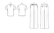Sewing pattern Mens set, Polo shirt and mens trousers...