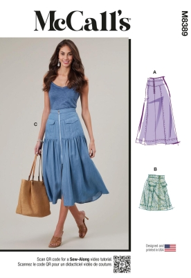 skirt sewing pattern for women mcCalls 8389 sewing instructions
