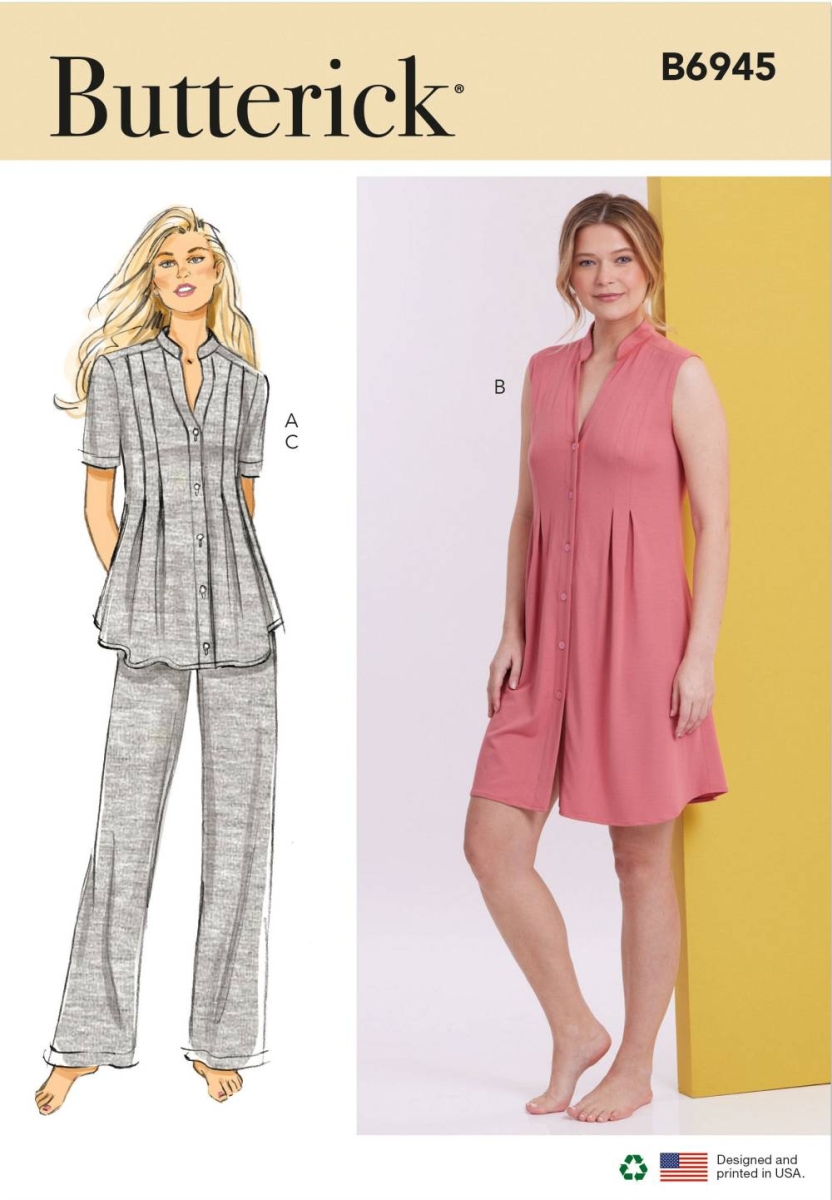 Wäsche Schnittmuster für Damen Butterick 6945 mit Nähanleitung