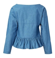 Schnittmuster feminines Blusenshirt mit Peplum Burda 5856 Gr. 34-48