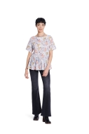 Schnittmuster feminines Blusenshirt mit Peplum Burda 5856 Gr. 34-48