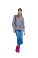 Schnittmuster feminines Blusenshirt mit Peplum Burda 5856 Gr. 34-48