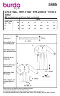 dresses for women sewing pattern burda 5865 easy to sew