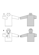 boxy sweaters paper sewing pattern burda 5867 diy instructions