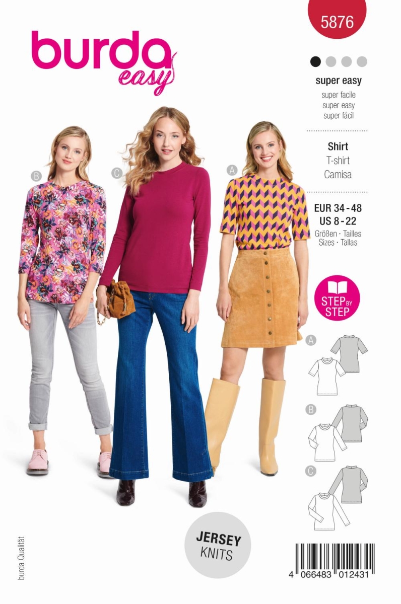 shirt sewing pattern for women burda 5876 sewing instructions