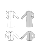 durchgeknöpftes Kleid Schnittmuster Burda 5879 DIY...
