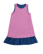 Schnittmuster einfaches Kinderkleid, Trägerkleid mit Saumrüsche Burda 9238 Gr. 104-146