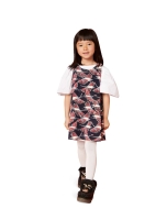 Schnittmuster einfaches Kinderkleid, Trägerkleid mit Saumrüsche Burda 9238 Gr. 104-146