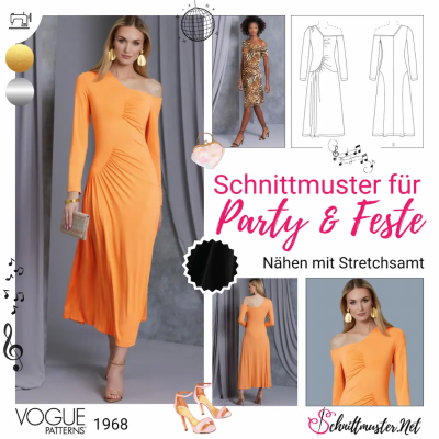 dress sewing pattern for women vogue 1968 sewing instructions