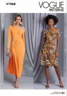 dresses for women sewing pattern vogue 1968 easy to sew