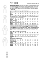 Kleider Schnittmuster Vogue 1969 mittel zu nähen