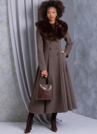Sewing pattern Ladies coat with faux fur collar Vogue 1971