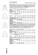Jacken Schnittmuster Vogue 1972 mittel zu nähen