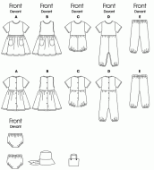 Sewing Pattern Butterick 5624 Baby