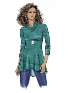 Sewing pattern Ladies tunic, ladies shirt with collar Butterick 6961