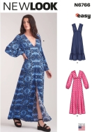 dress sewing pattern for women newlook 6766 sewing instructions