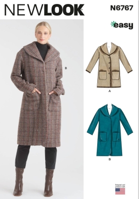 coat sewing pattern for women newlook 6767 sewing instructions