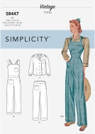 English sewing pattern Simplicity 8447 vintage 40s...