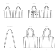spacious bags paper sewing pattern simplicity 9618 diy...
