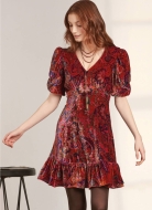 Schnittmuster romantisches Damenkleid mit Puffärmeln Simplicity 9642 Gr. 30-46