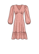 Schnittmuster romantisches Damenkleid mit Puffärmeln Simplicity 9642 Gr. 30-46