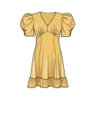 Schnittmuster romantisches Damenkleid mit Puffärmeln Plussize Simplicity 9643 Gr. 46-64
